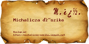 Michalicza Őszike névjegykártya